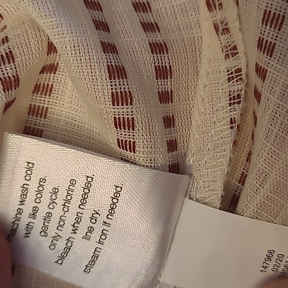 NWT Elizabeth and James Boho Striped Brown and Off-white Peasent Blouse - Picture 10 of 17